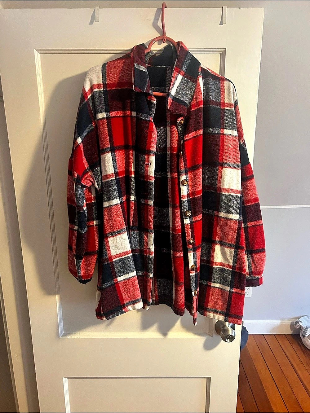 Plaid Jacket in Red & Black Like New